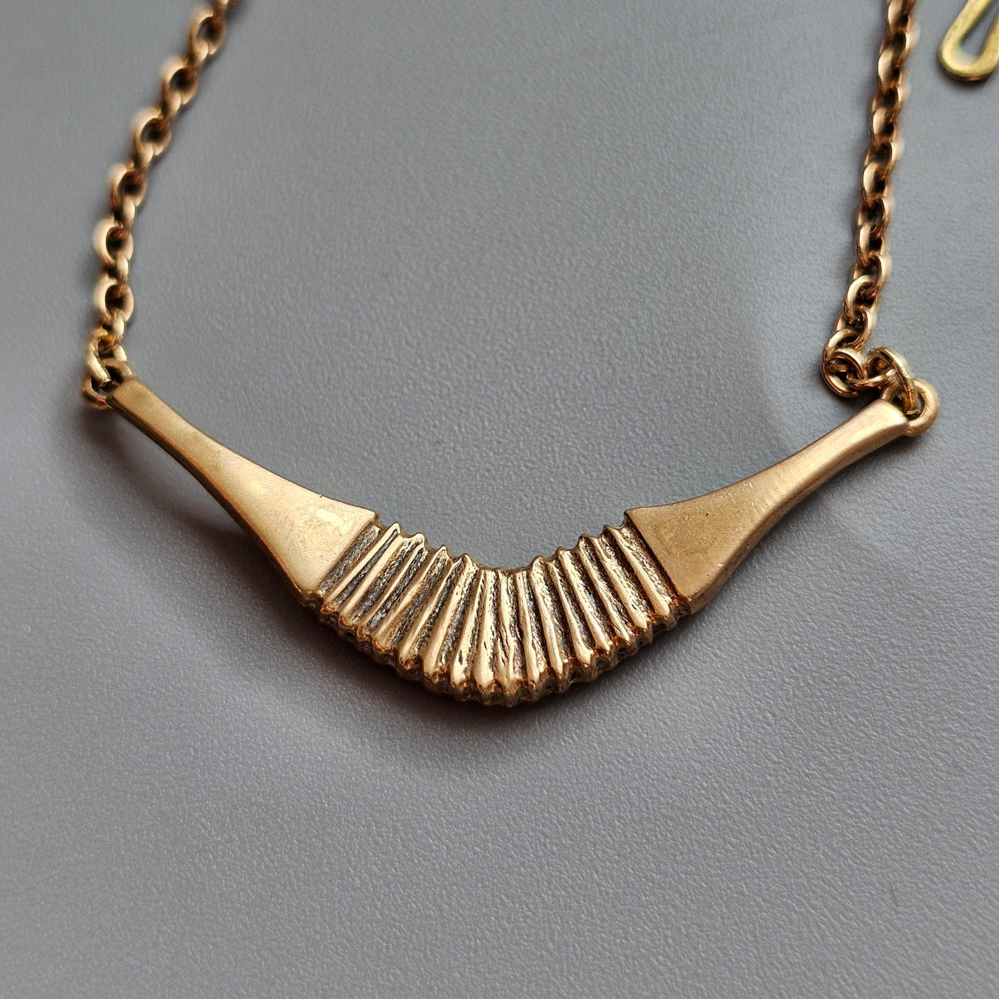 Vintage Modernist Finnish Bronze Necklace