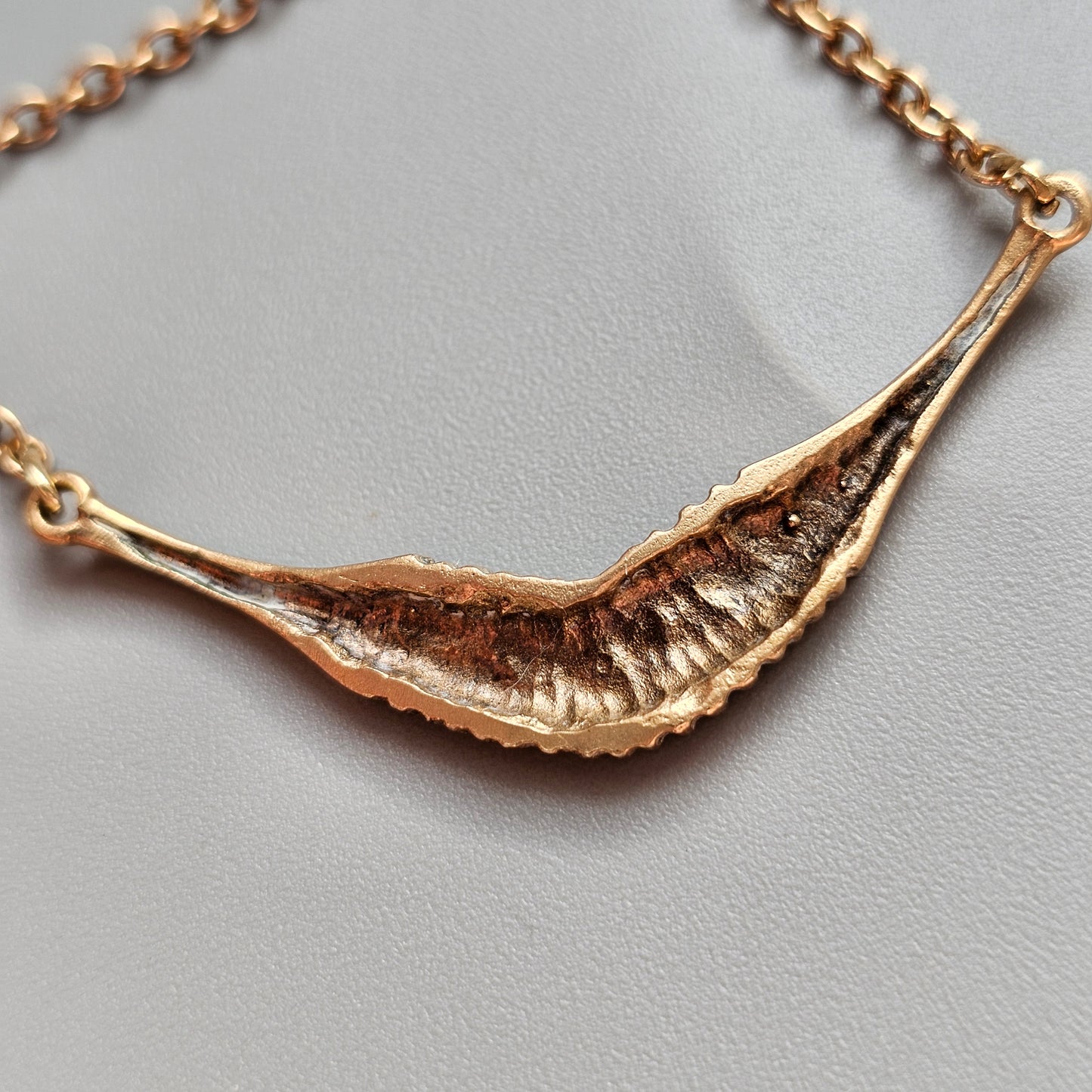 Vintage Modernist Finnish Bronze Necklace