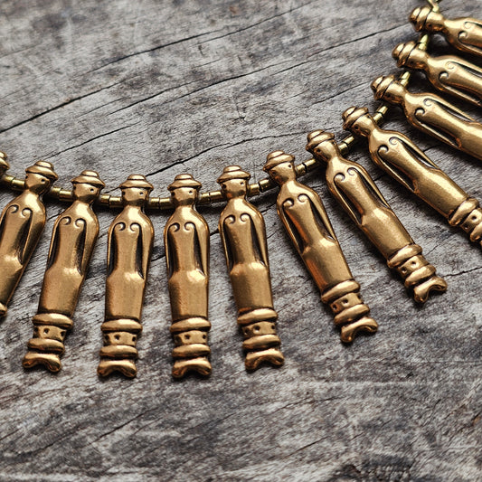 Vintage Kalevala Koru Bronze Nukkekääty Necklace Doll Chain Kirsti Ilvessalo