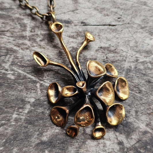 Hannu Ikonen Vintage Finnish “Reindeer Moss” Bronze Necklace