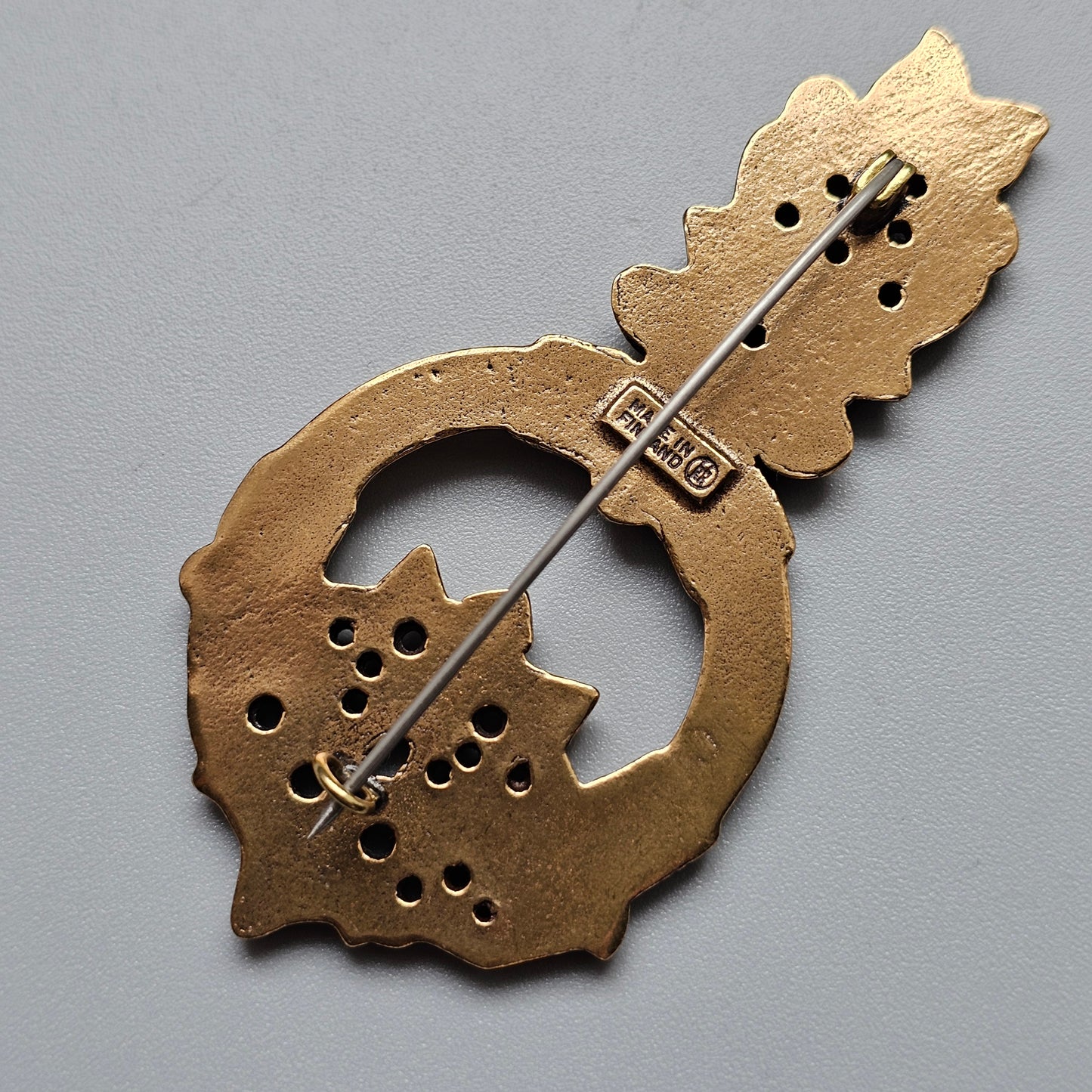 Kalevala Koru Viking Era Design Bronze Wolf’s Head Brooch