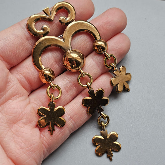 Kalevala Koru 'Gingerbread' Luhalahti Bronze Brooch Vintage 1970s Finland