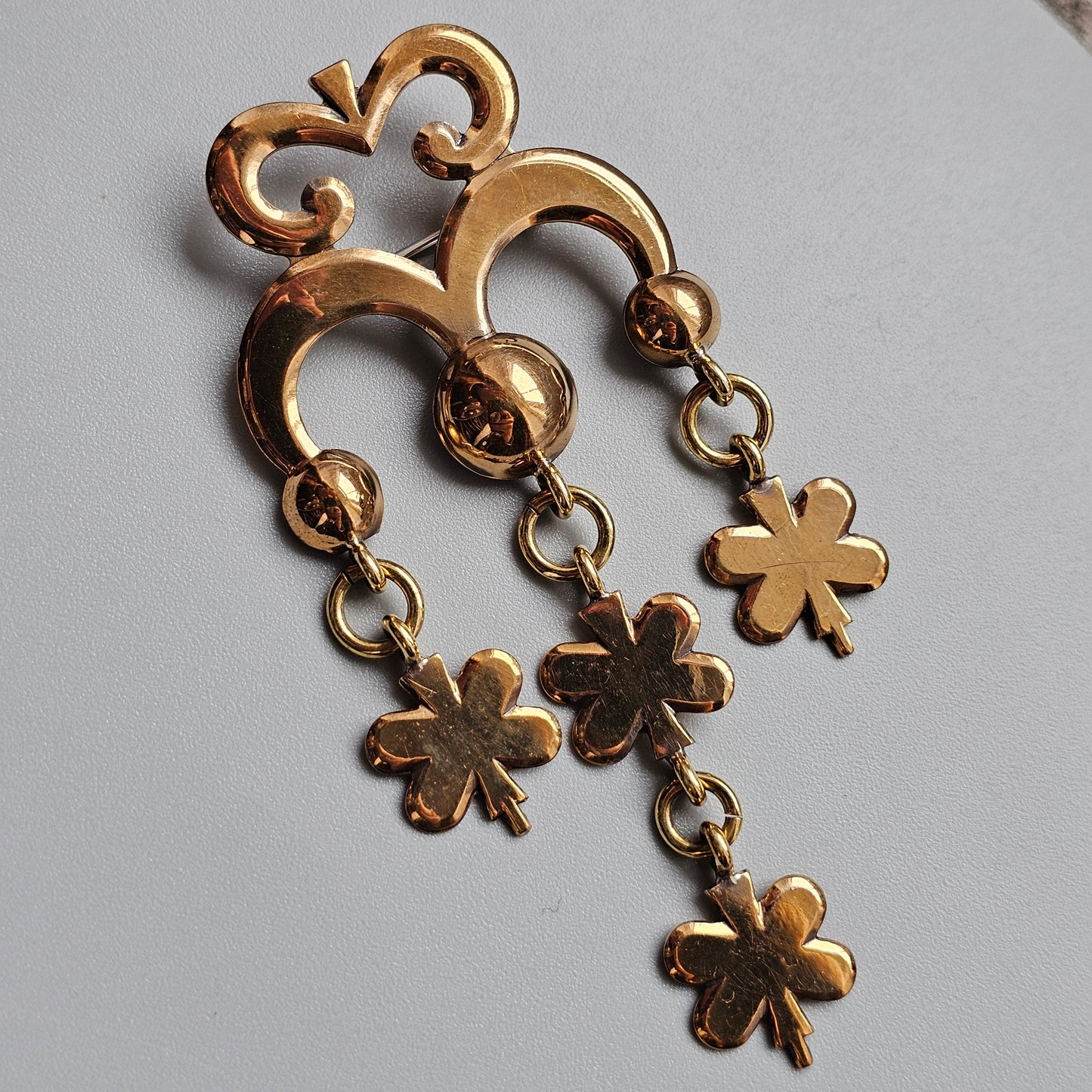 Kalevala Koru 'Gingerbread' Luhalahti Bronze Brooch Vintage 1970s Finland