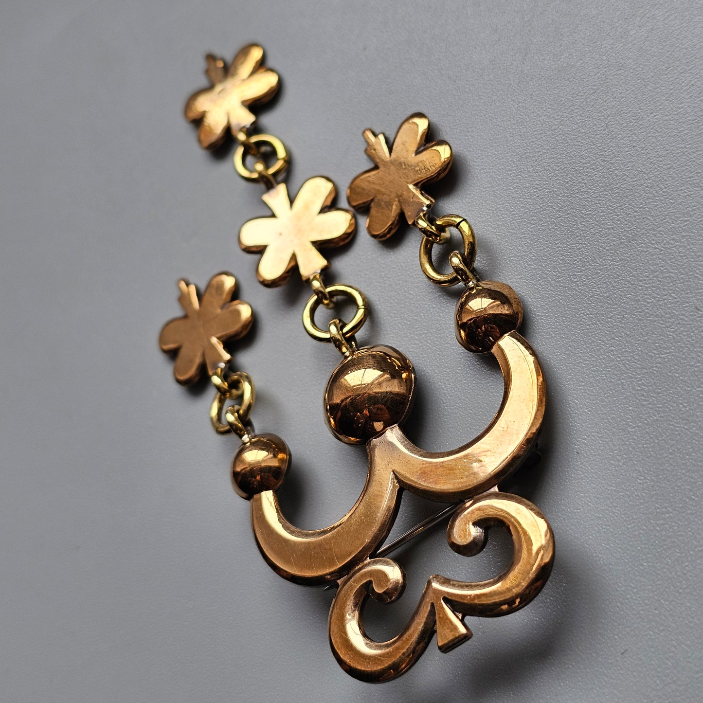 Kalevala Koru 'Gingerbread' Luhalahti Bronze Brooch Vintage 1970s Finland