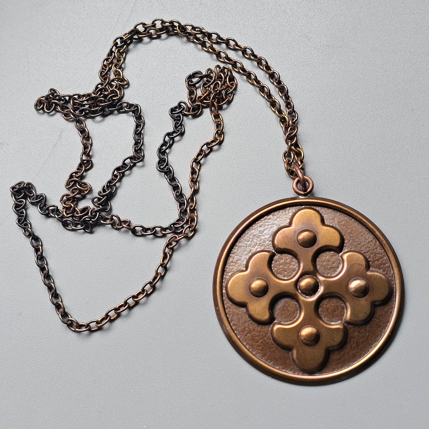 Vintage Finnish Cross Medallion Necklace