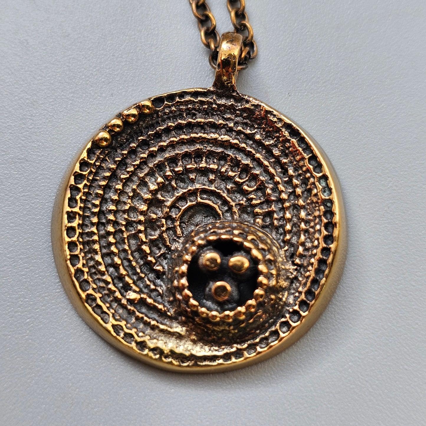 Jorma Laine Chic Bronze Necklace 1970s Modernist Design