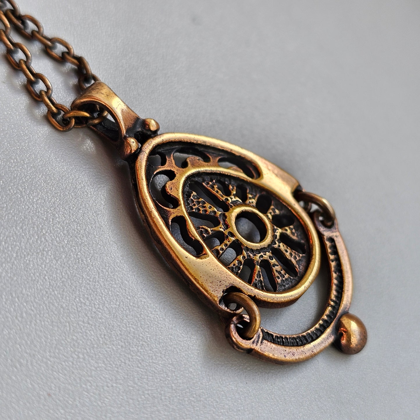 Vintage Modernist Bronze Necklace by Juhani Vuorisalmi Finland