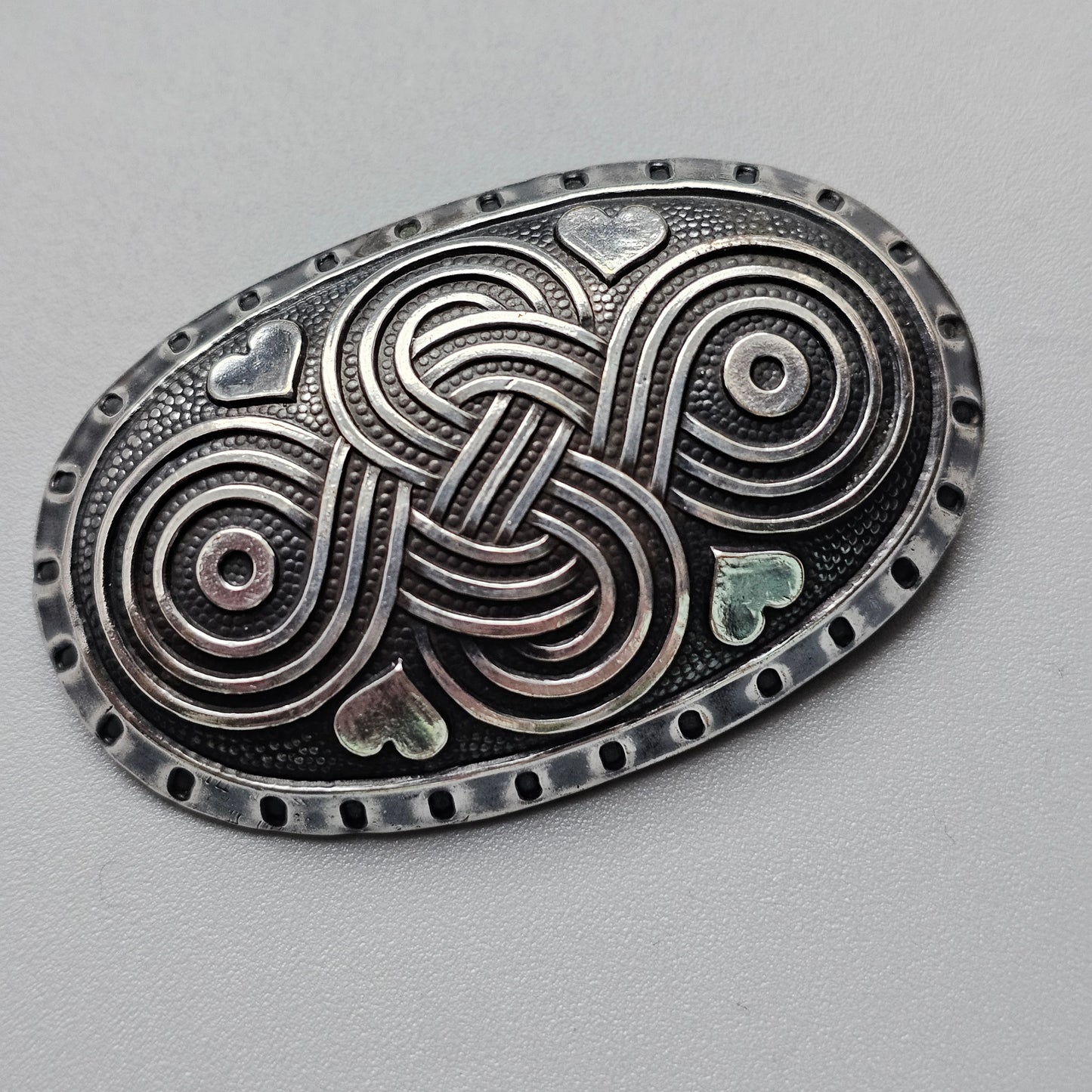 Vintage Antique Nordic Oval Eternity Knot Brooch