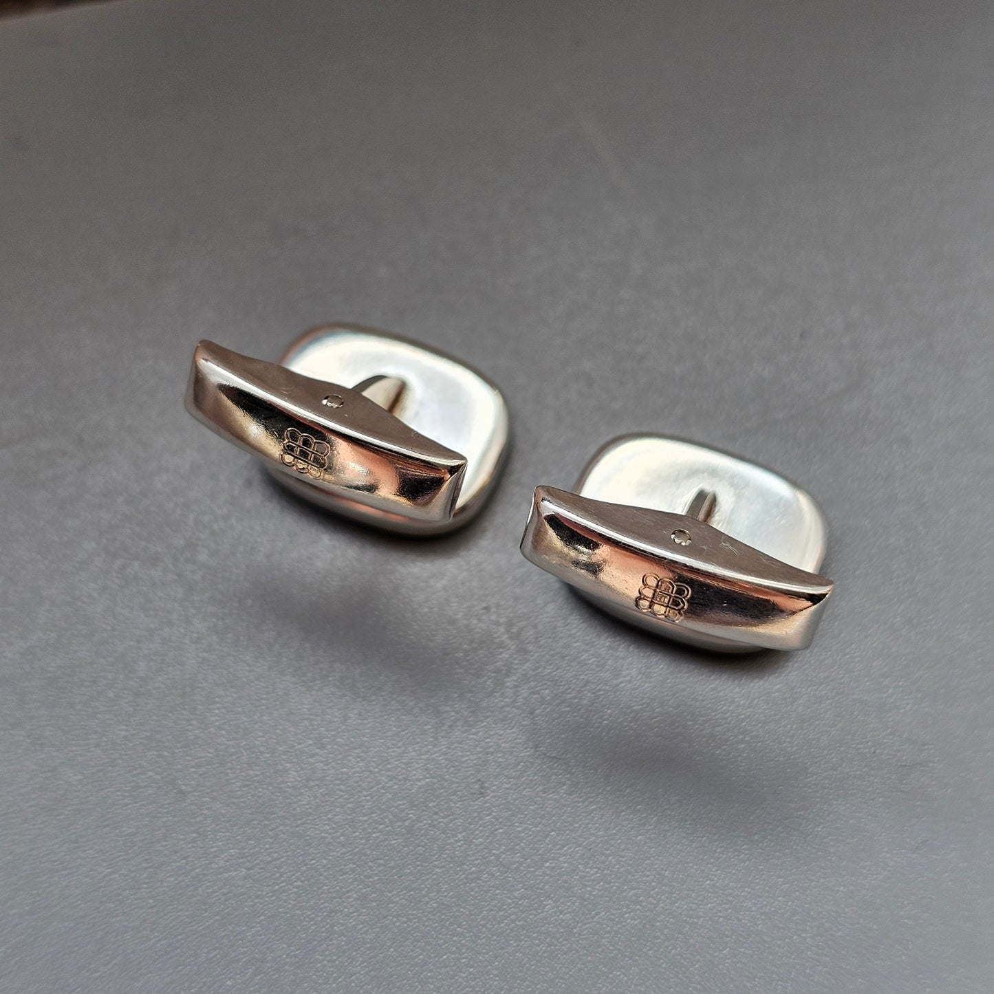 Vintage Finnish Sterling Silver & Spectrolite Cufflinks