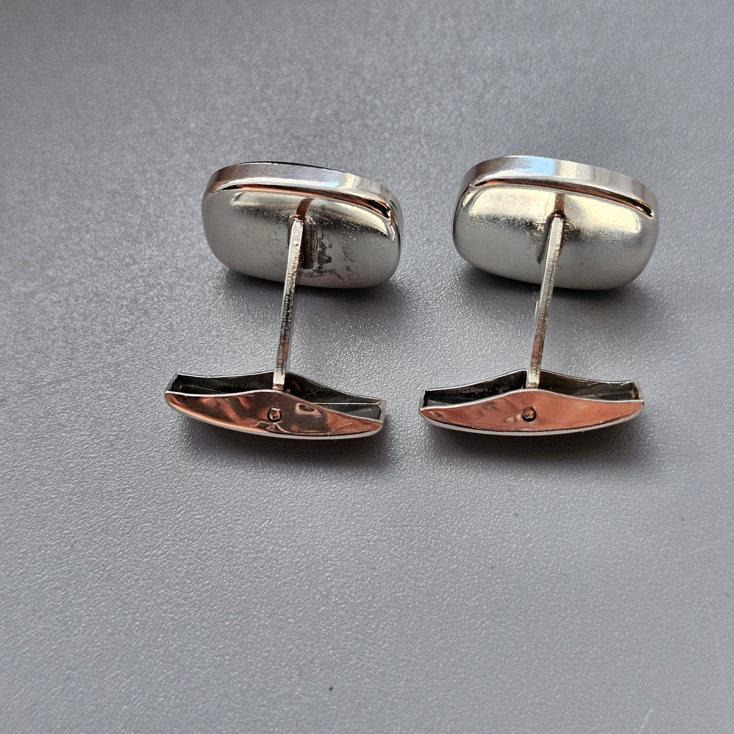 Vintage Finnish Sterling Silver & Spectrolite Cufflinks