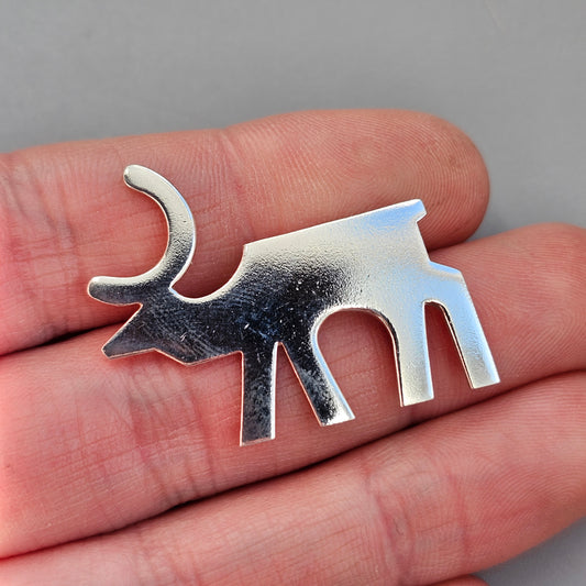Vintage Sterling Silver Aarikka Reindeer Poro Brooch