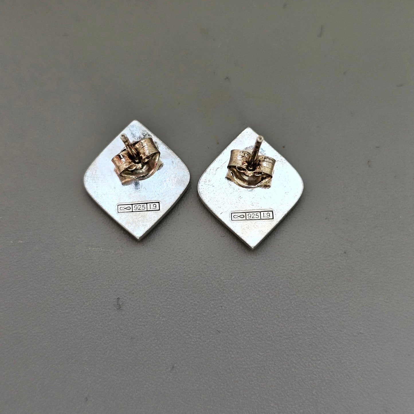 Finnish Sterling Silver Enamel Verso Sprout Earrings Design by Sanna Paajanen 2010