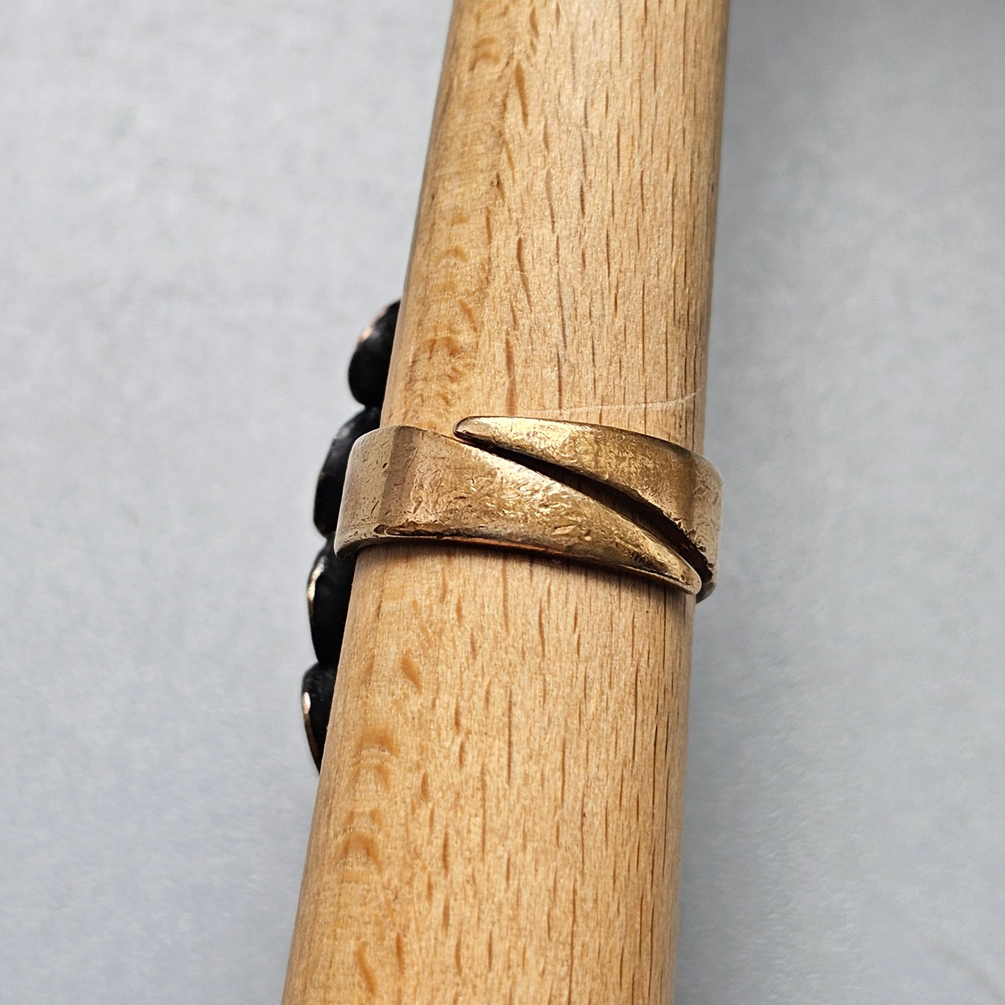 Vintage Hannu Ikonen Reindeer Moss Bronze Ring for Valo-Koru