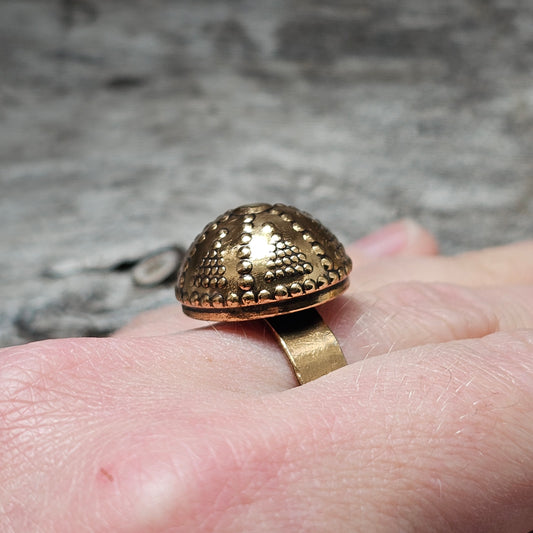 Vintage Kalevala Koru Halikko Bronze Filigree Ring 12th Century Style