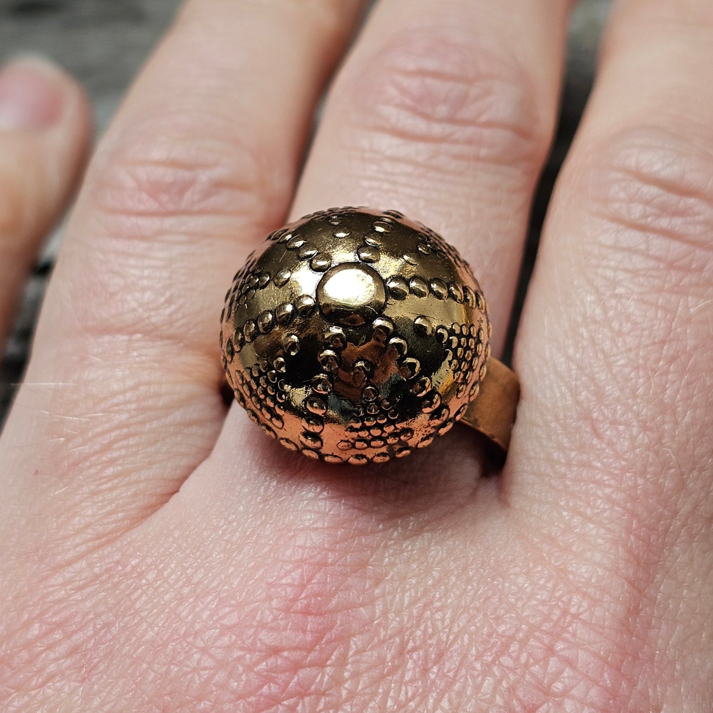 Vintage Kalevala Koru Halikko Bronze Filigree Ring 12th Century Style