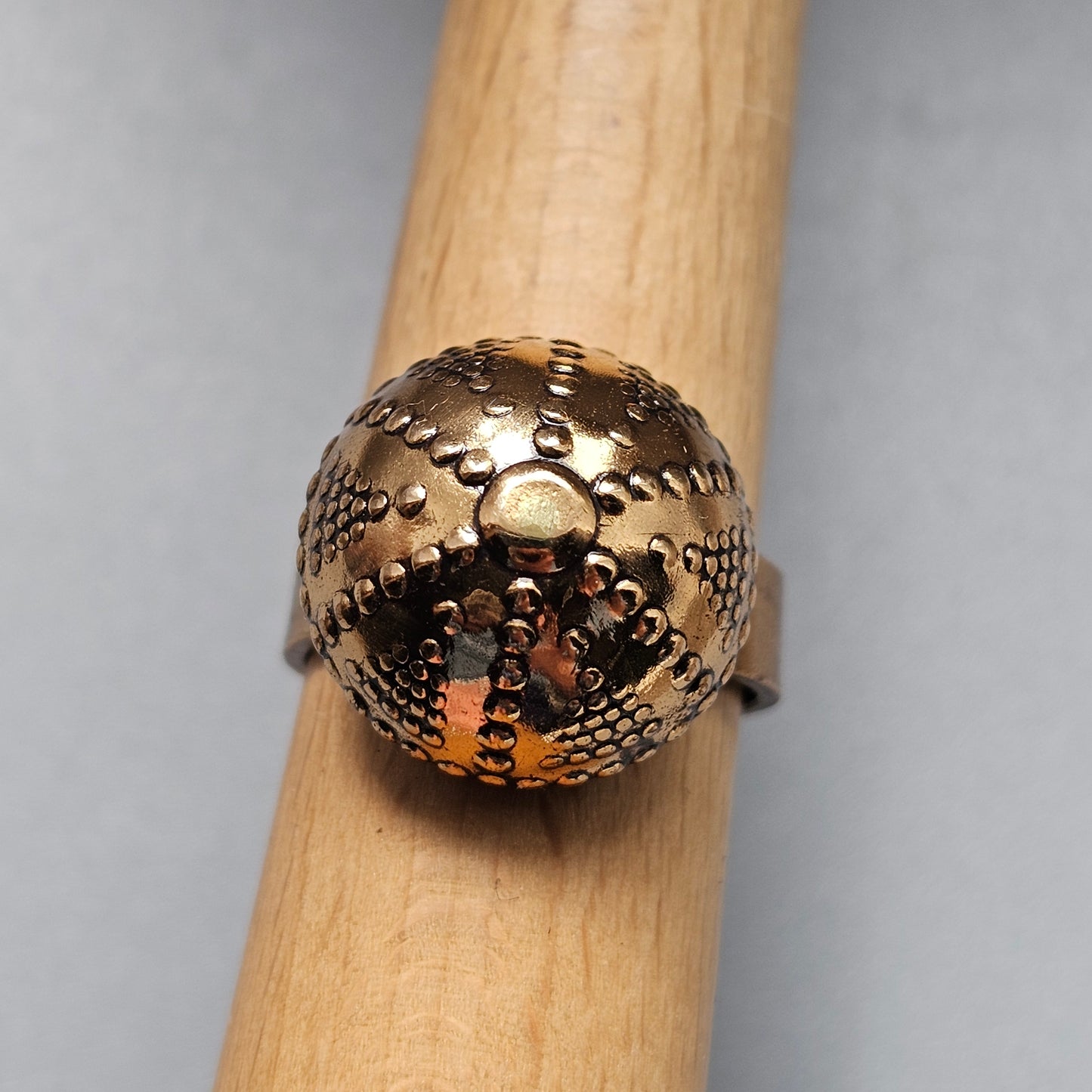 Vintage Kalevala Koru Halikko Bronze Filigree Ring 12th Century Style