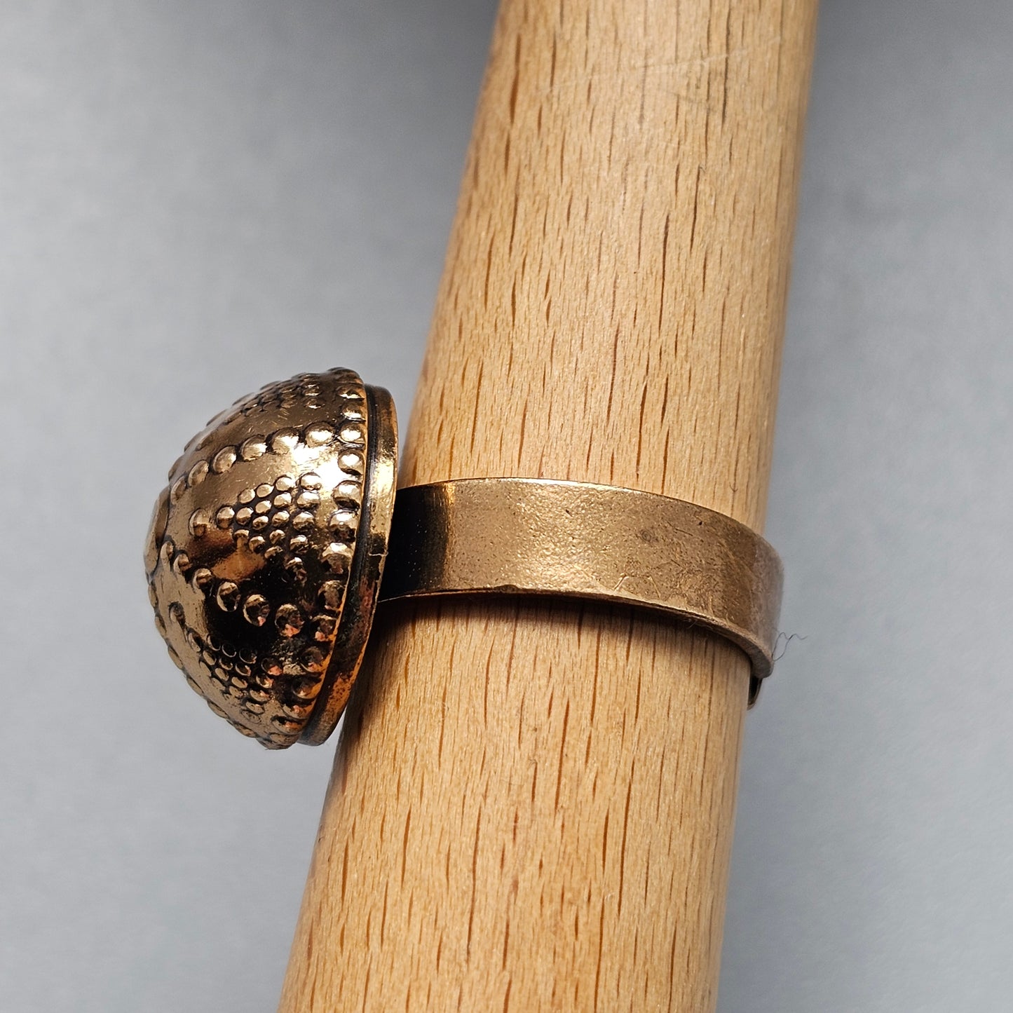Vintage Kalevala Koru Halikko Bronze Filigree Ring 12th Century Style