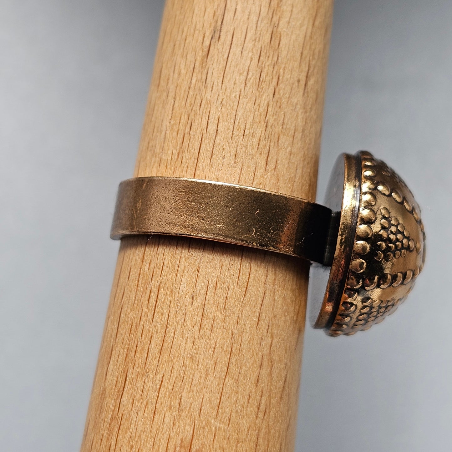 Vintage Kalevala Koru Halikko Bronze Filigree Ring 12th Century Style