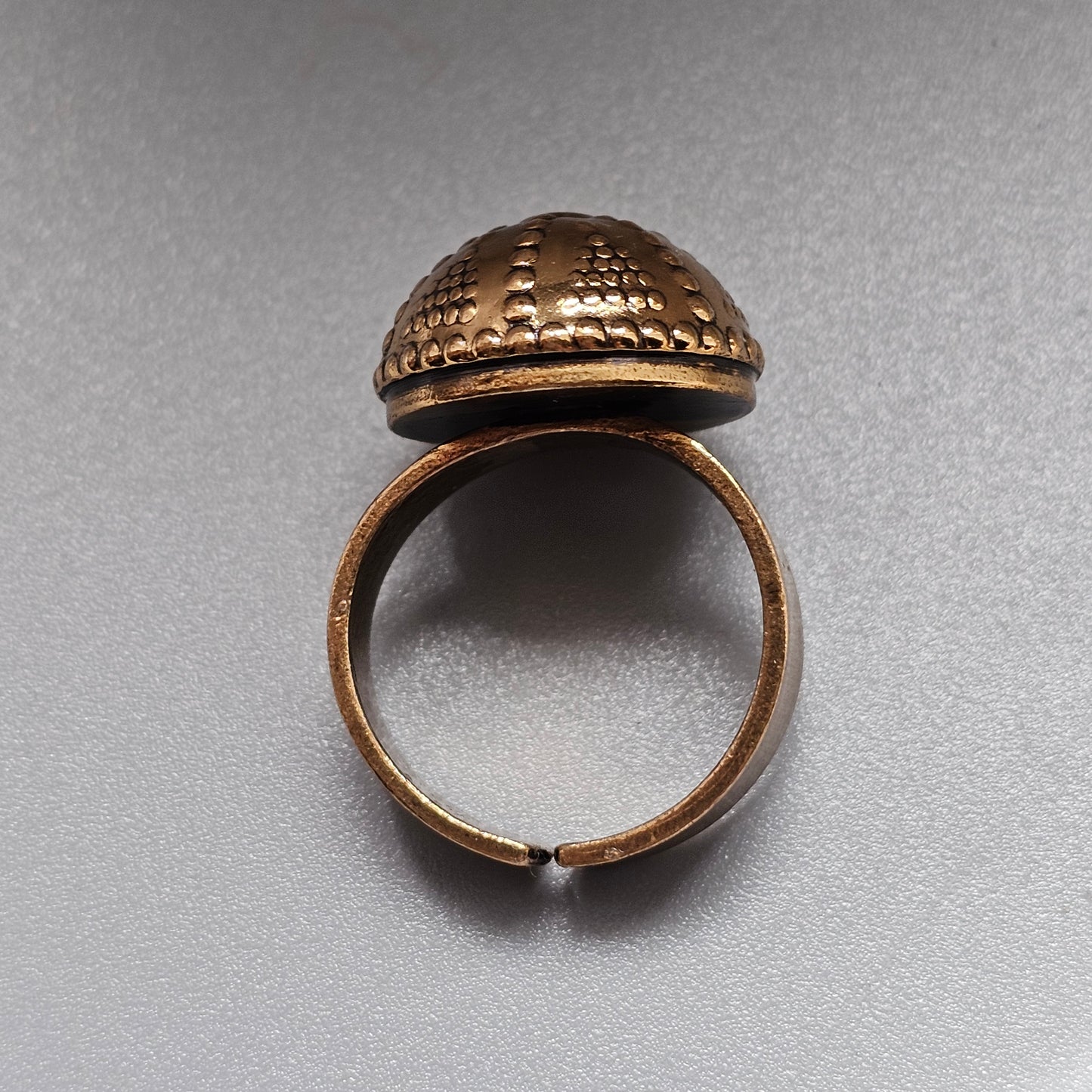 Vintage Kalevala Koru Halikko Bronze Filigree Ring 12th Century Style