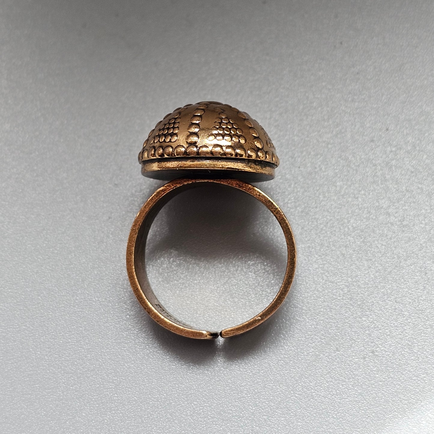 Vintage Kalevala Koru Halikko Bronze Filigree Ring 12th Century Style