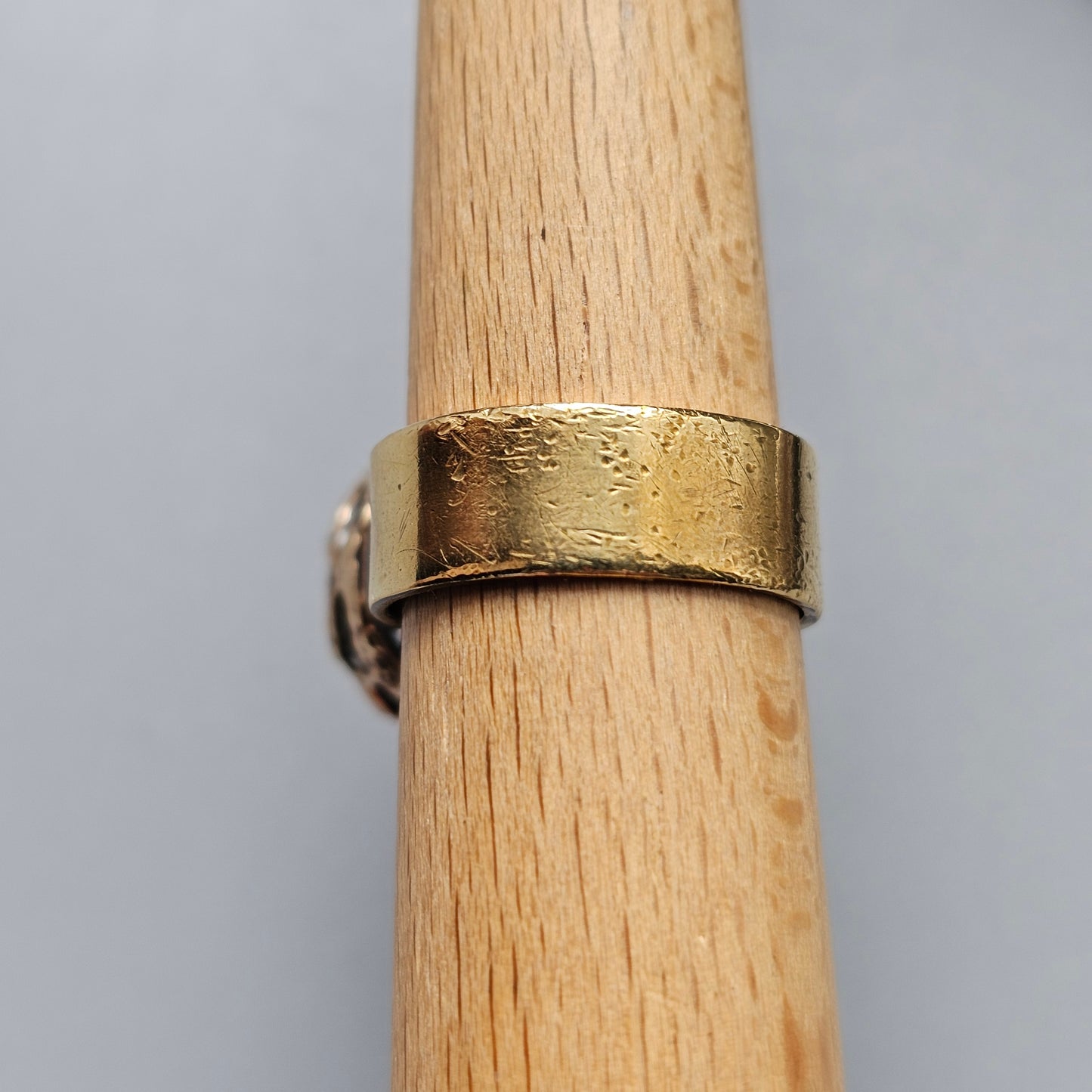 Vintage Pentti Sarpaneva Pitsi Bronze Ring Finnish Modernist Brutalist Lace Design