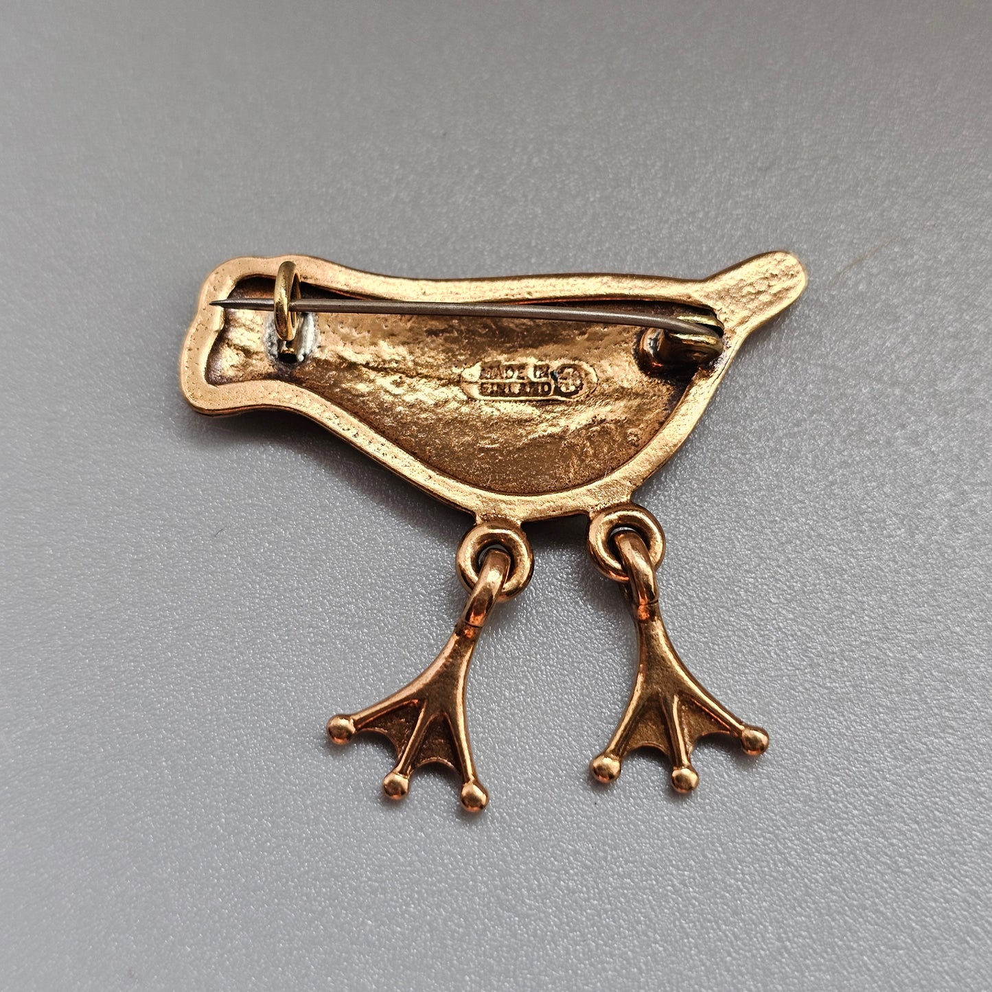Small Kalevala Koru Bronze Brooch Bird of Hattula Finland Vintage 11th Century Middle Ages Style