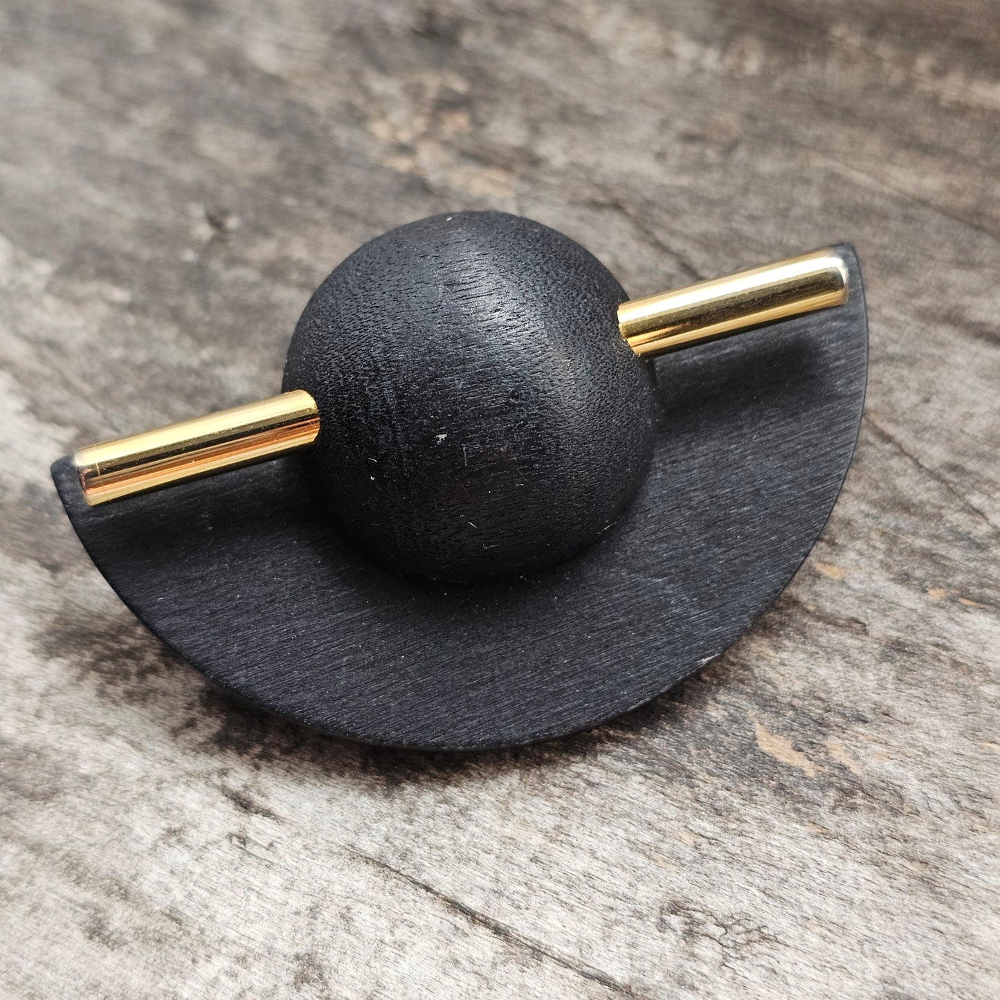 Vintage Aarikka Finland Black Wooden Brooch – LADY Modernist Scandinavian Design