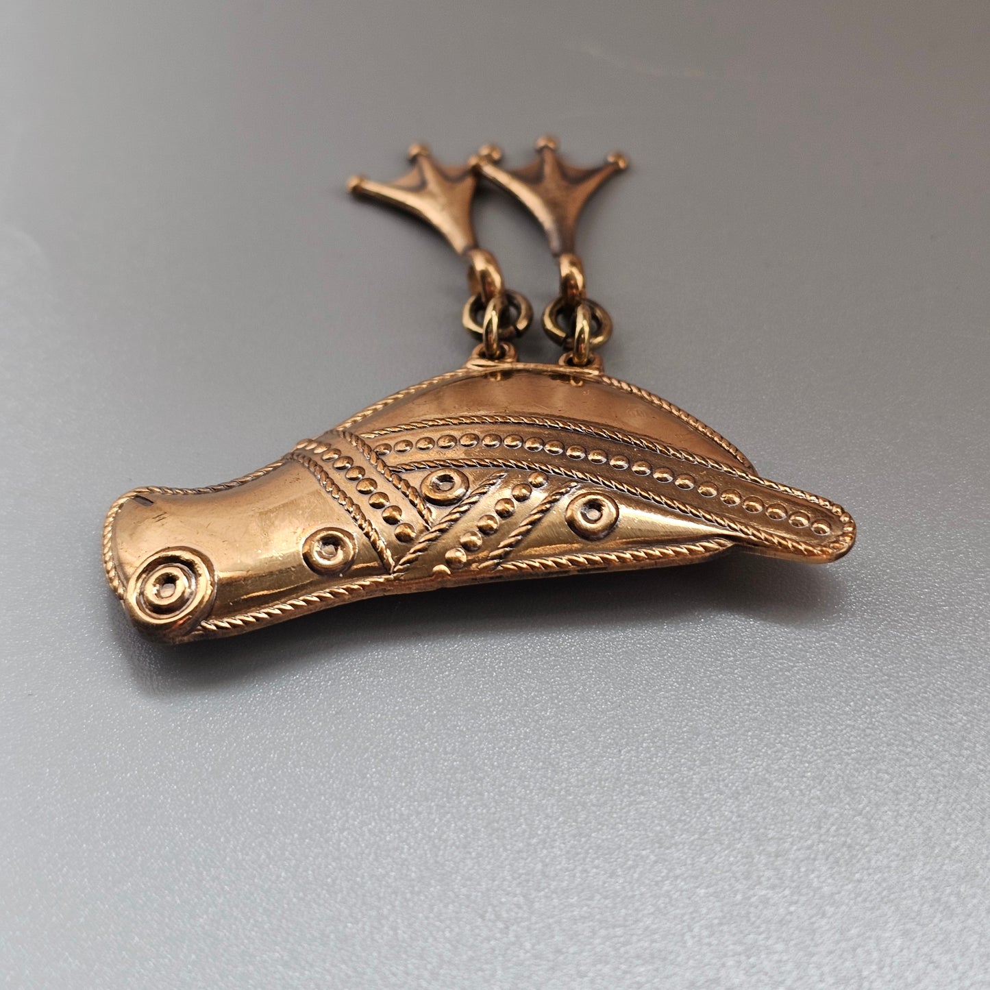 Finnish Kalevala Koru 11th Century Middle Ages Style Bird of Hattula Bronze Brooch