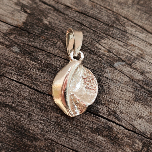 Small Vintage Sterling Silver Modernist Necklace Pendant