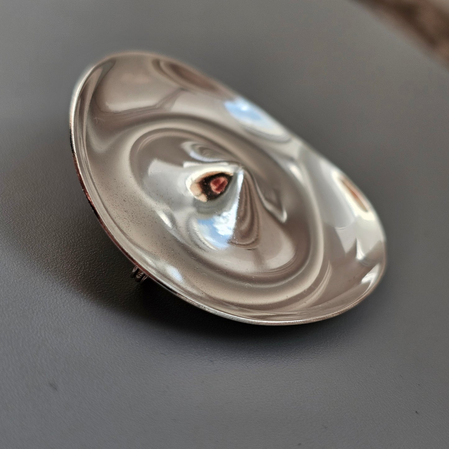 Vintage 1960s Elis Kauppi Kupittaan Kulta Silver Modernist Brooch Finland 1962