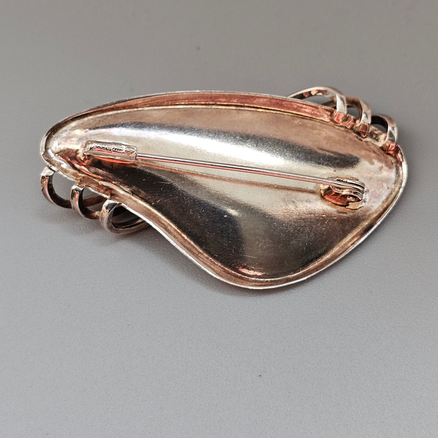 1950s Finnish Modernist Silver Brooch Erik Granit & Co 1960 MCM