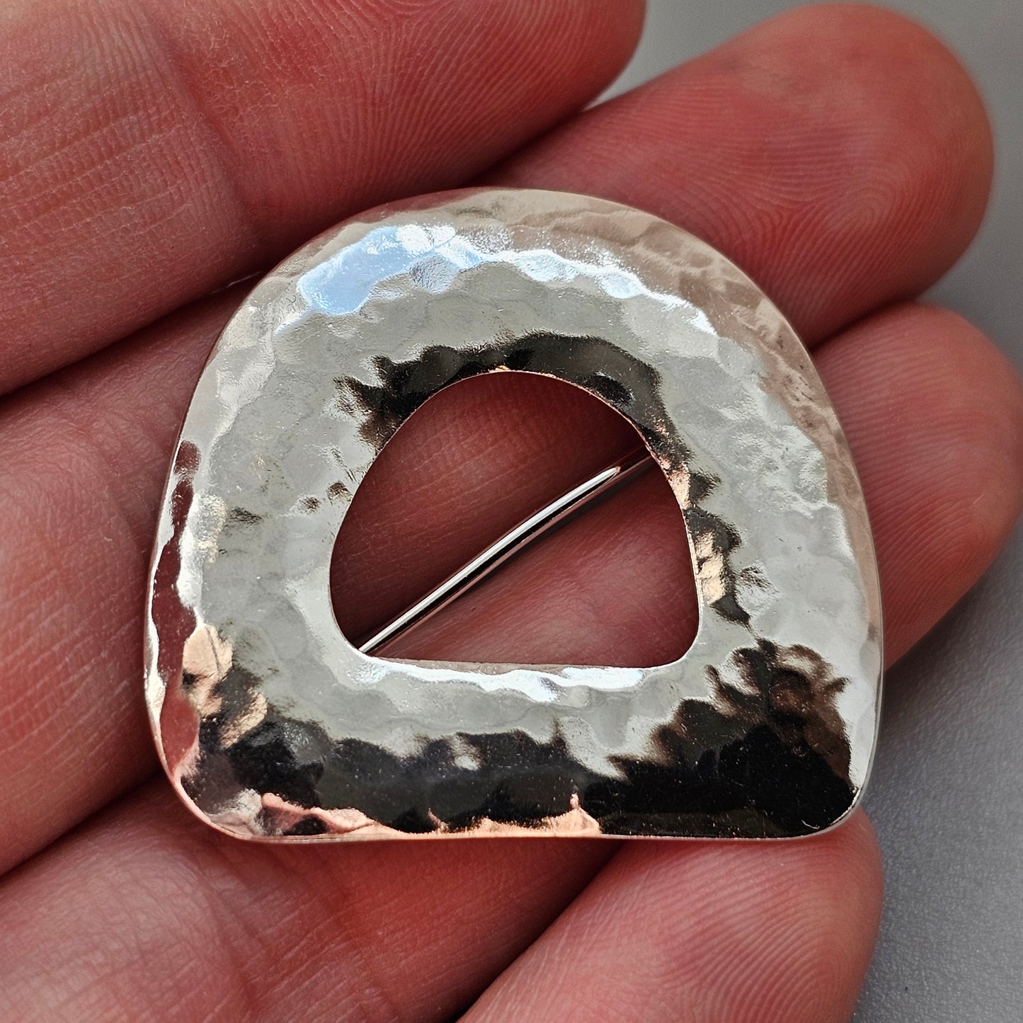 Vintage 1995 Ann-Mari Norman Finnish Sterling Silver Modernist Brooch