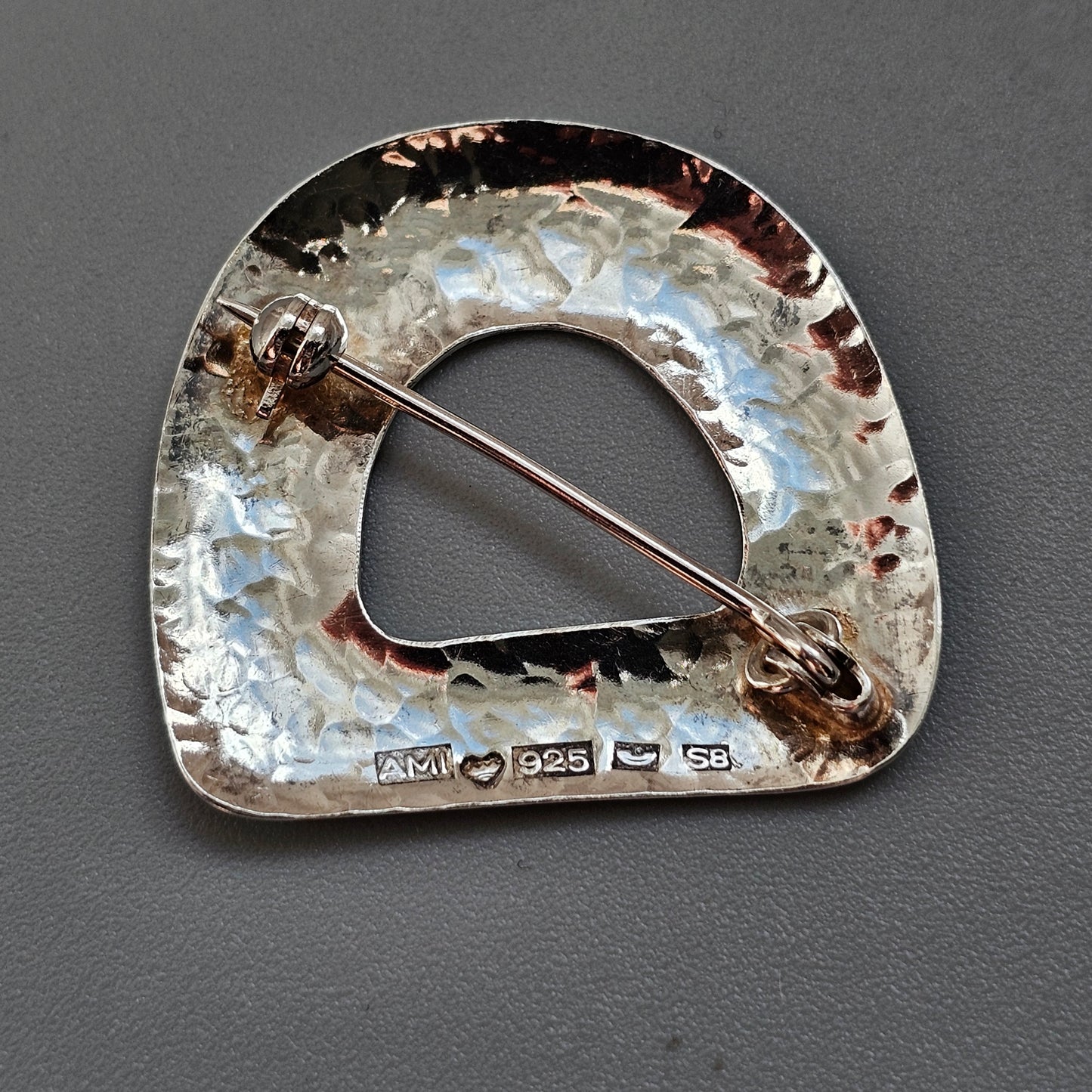 Vintage 1995 Ann-Mari Norman Finnish Sterling Silver Modernist Brooch