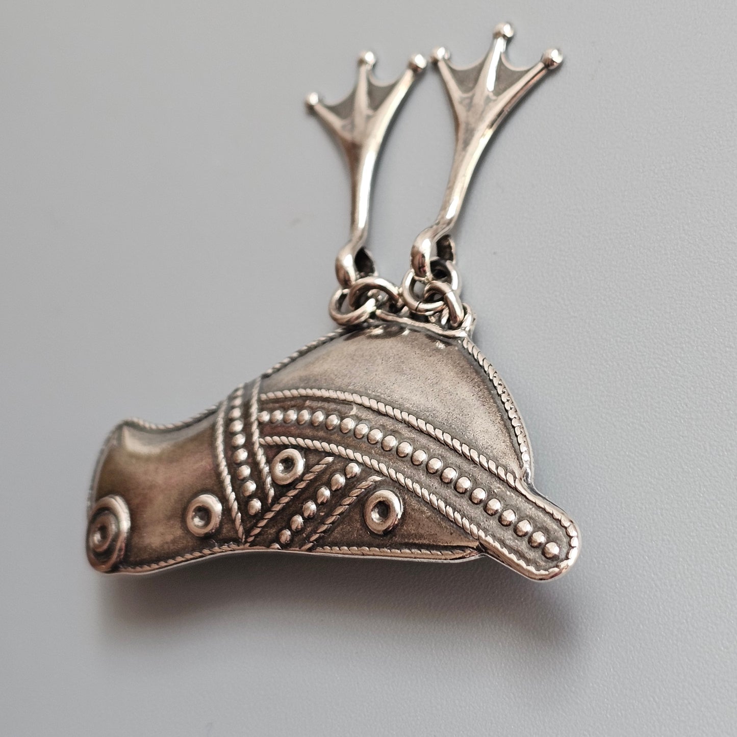 Finnish Kalevala Koru 11th Century Middle Ages Style Bird of Hattula Sterling Silver Brooch 2004