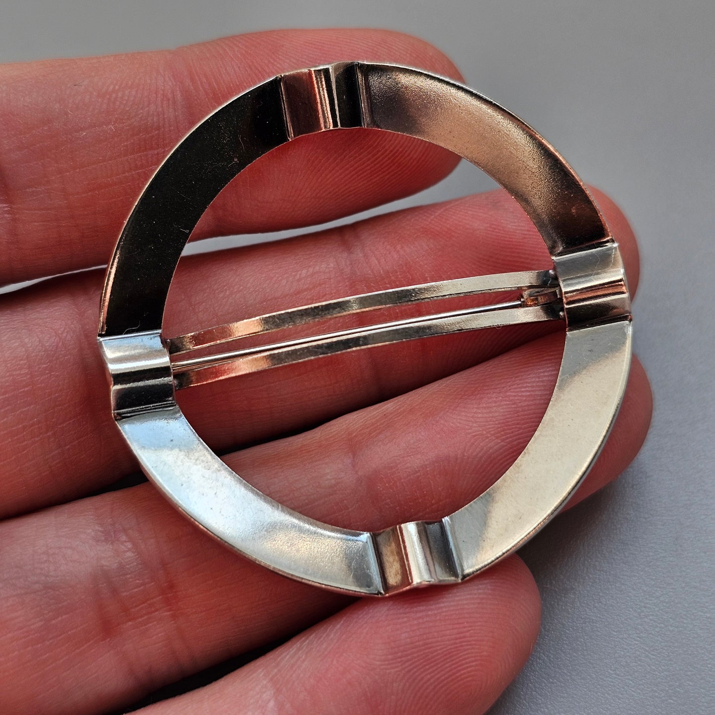 Vintage 1960s Finnish Modernist Silver Brooch by Elis Kauppi Kupittaan Kulta 1966