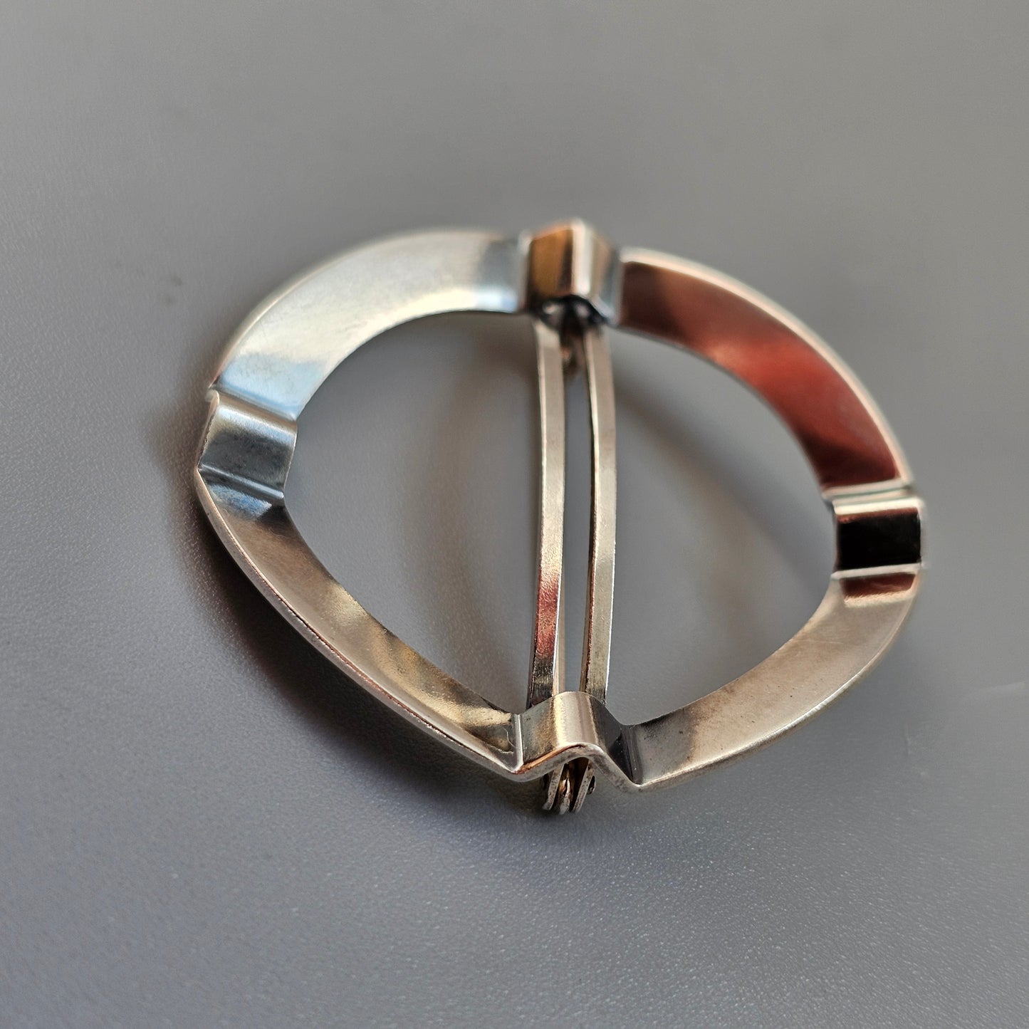 Vintage 1960s Finnish Modernist Silver Brooch by Elis Kauppi Kupittaan Kulta 1966