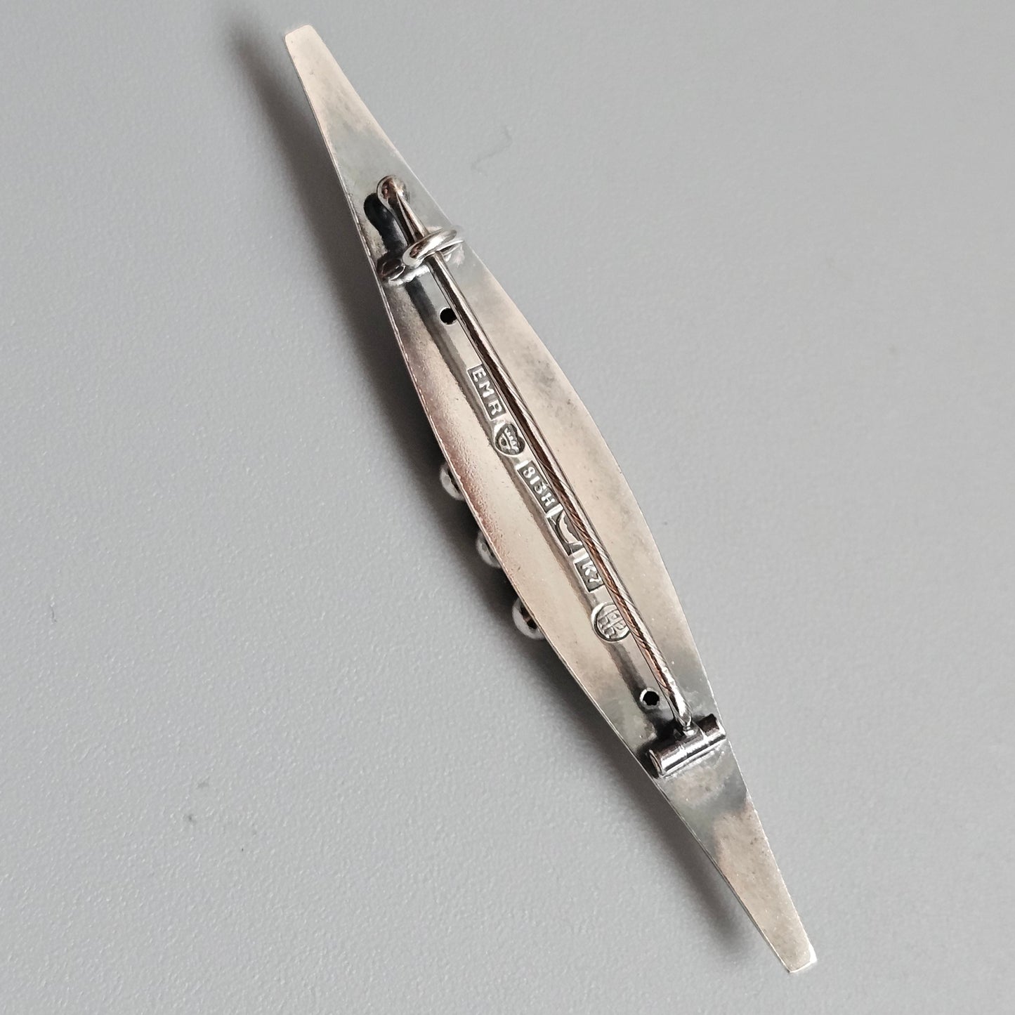 Finnish 1960s Modernist Silver Vintage Brooch by Kalevala Koru 1963
