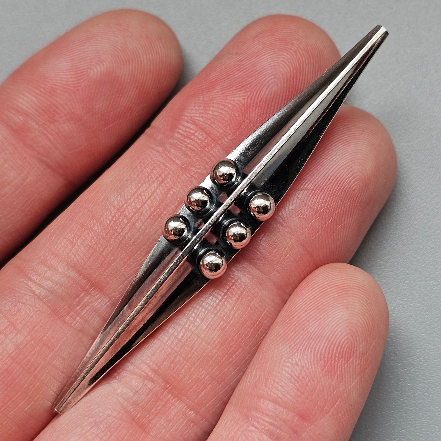 Finnish 1960s Modernist Silver Vintage Brooch by Kalevala Koru 1963