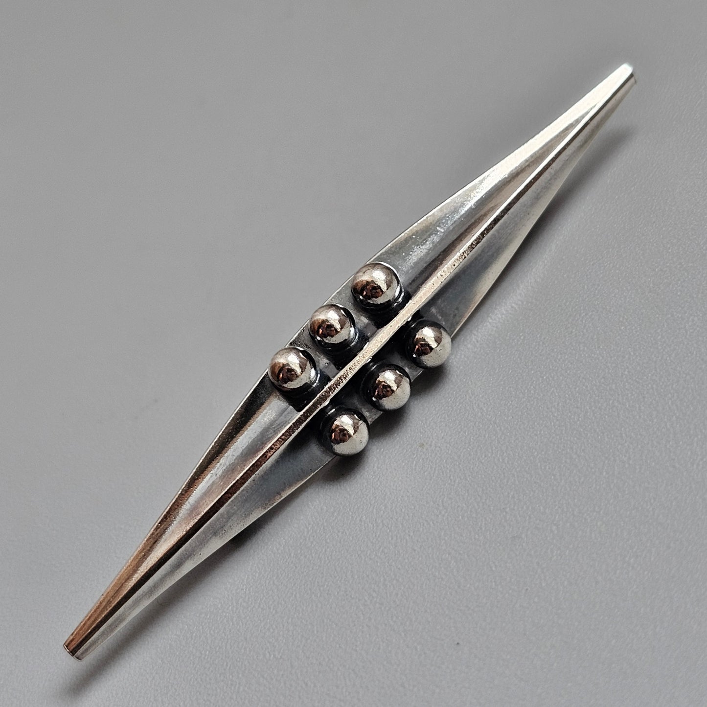 Finnish 1960s Modernist Silver Vintage Brooch by Kalevala Koru 1963