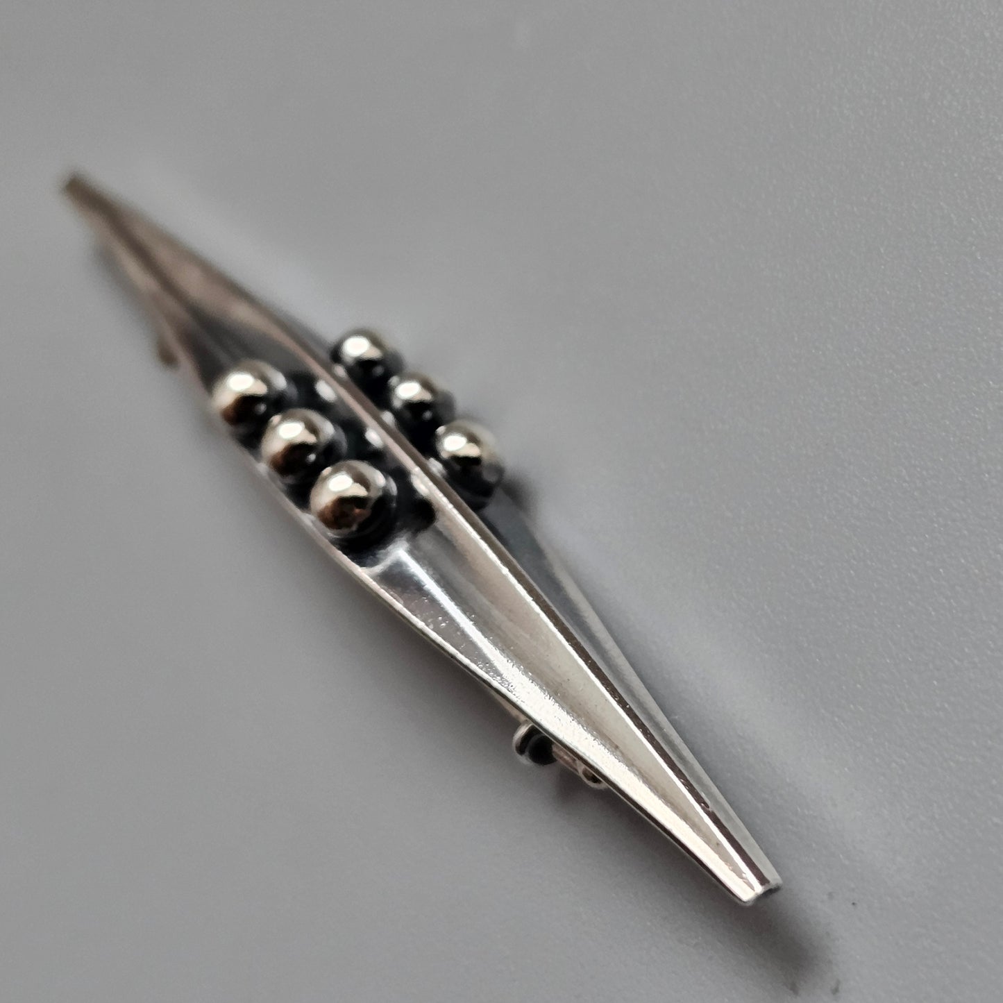 Finnish 1960s Modernist Silver Vintage Brooch by Kalevala Koru 1963