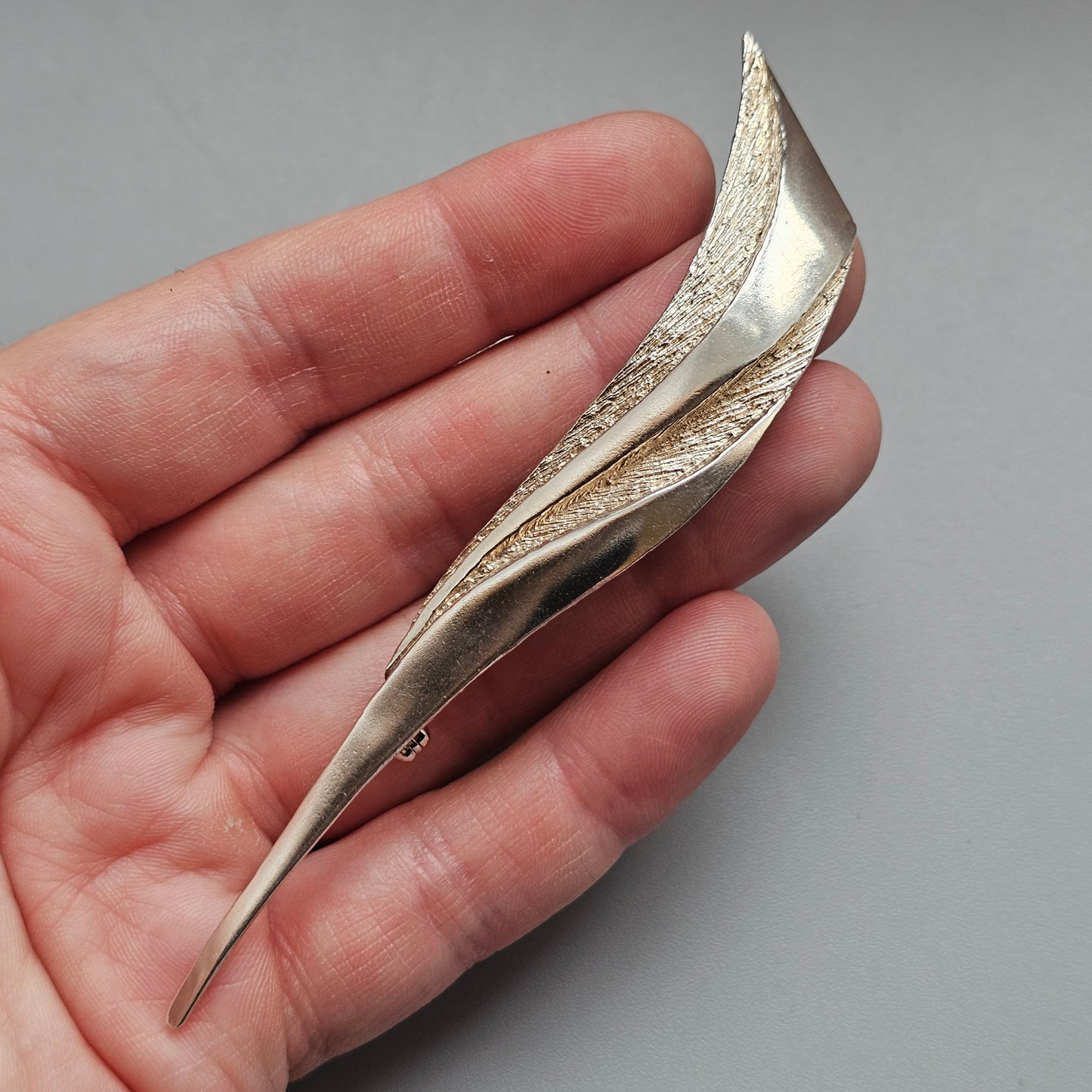 Vintage Finnish Tammen Koru Sterling Silver Modernist Brooch