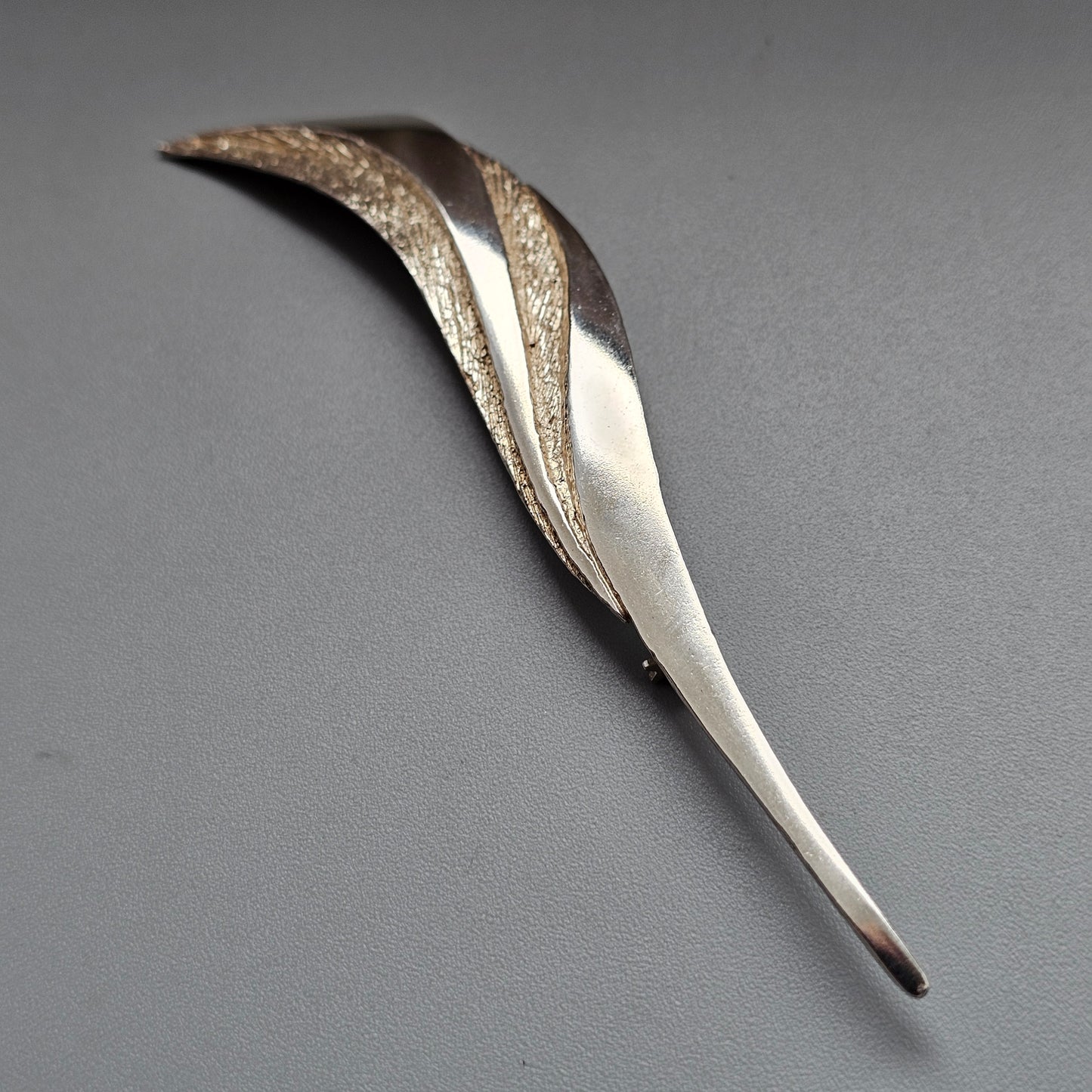 Vintage Finnish Tammen Koru Sterling Silver Modernist Brooch