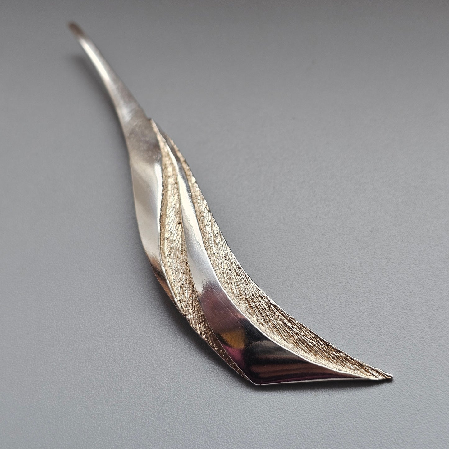 Vintage Finnish Tammen Koru Sterling Silver Modernist Brooch