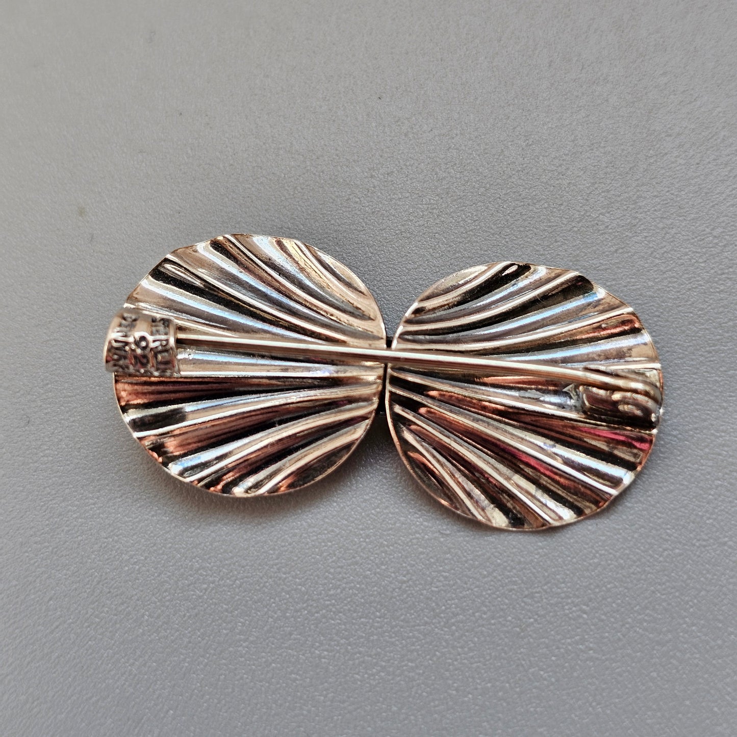Vintage Danish Silver Modernist Floral Brooch by Hermann Siersbol