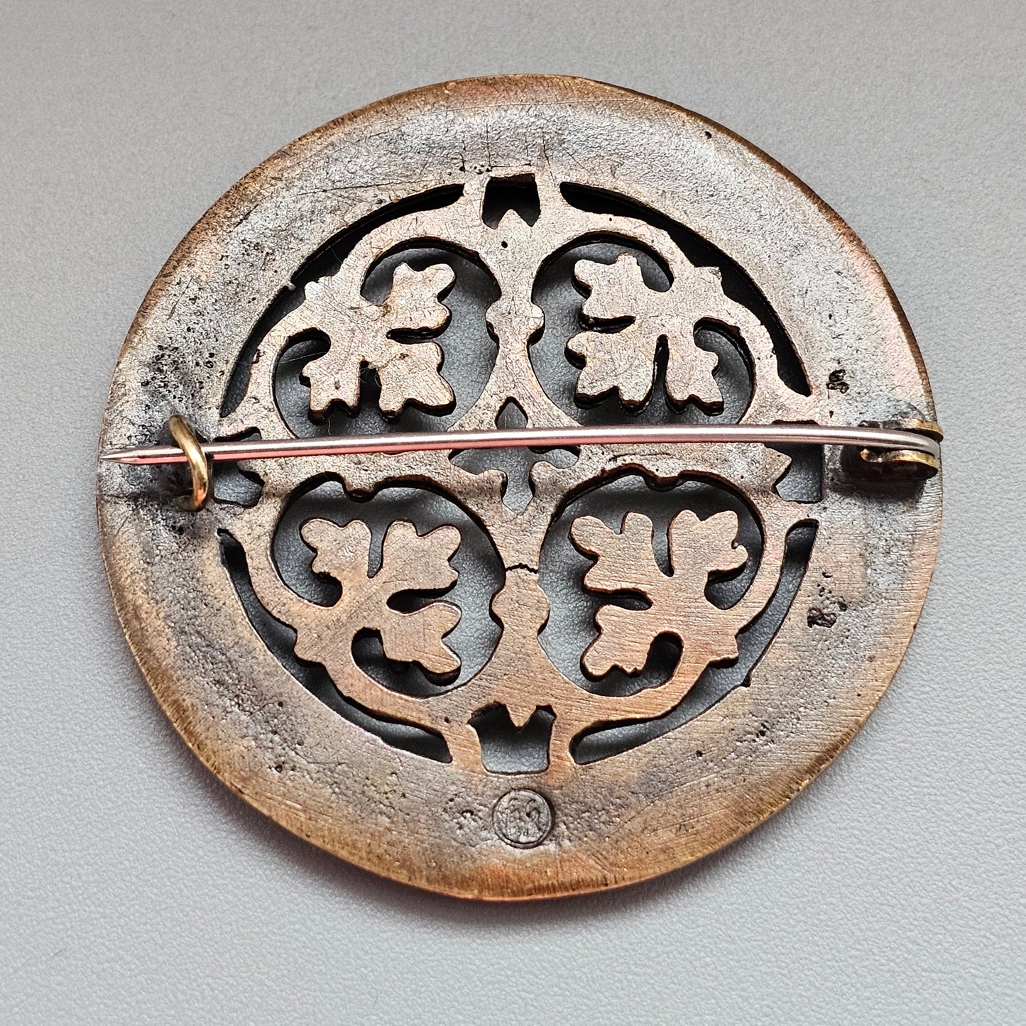 Vintage Middle Ages Style Kalevala Koru Tuukkala Bronze Brooch
