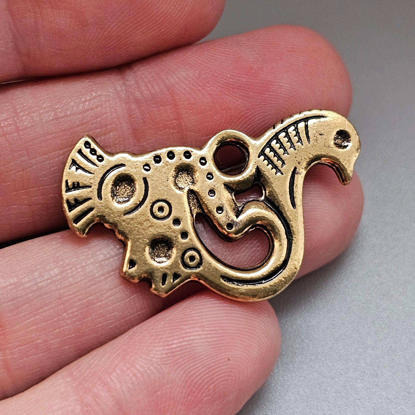 Small Kalevala Koru Middle Ages Style Bird of Tampere Bronze Brooch