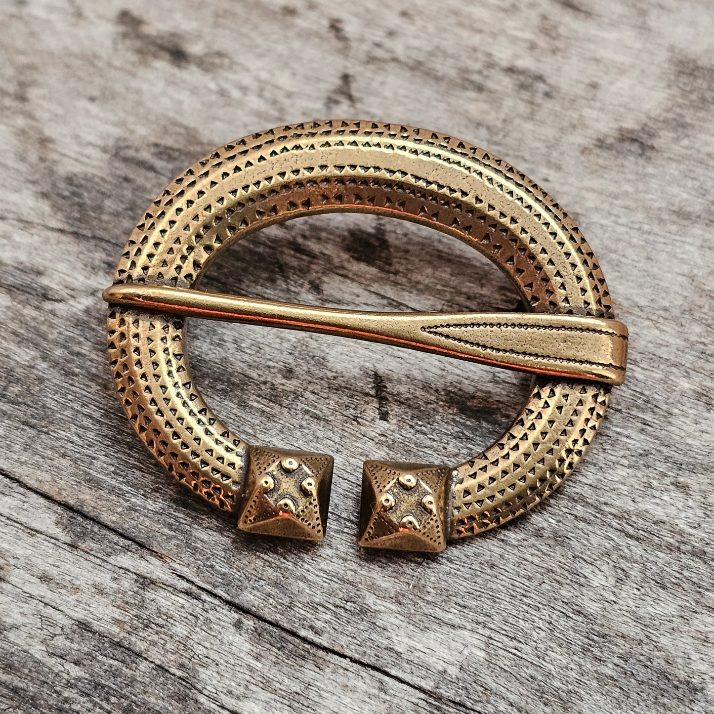 Vintage Kalevala Koru Ancient Viking Style Bronze Brooch Ähtärin Solki Finland