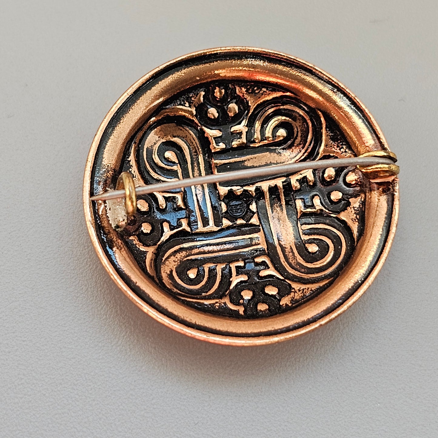 Vintage Finnish Kalevala Koru St Hannes Cross Hannunvaakuna Bronze Brooch