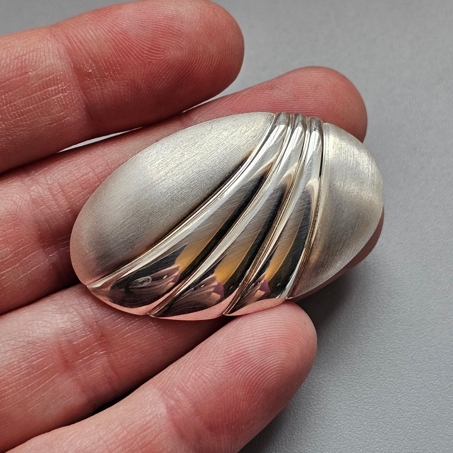 Vintage Finnish Sterling Silver Modernist Brooch