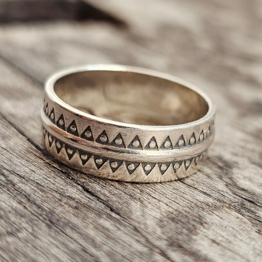 Vintage Kalevala Koru Sormus 1222 Silver Ring by Börje Rajalin
